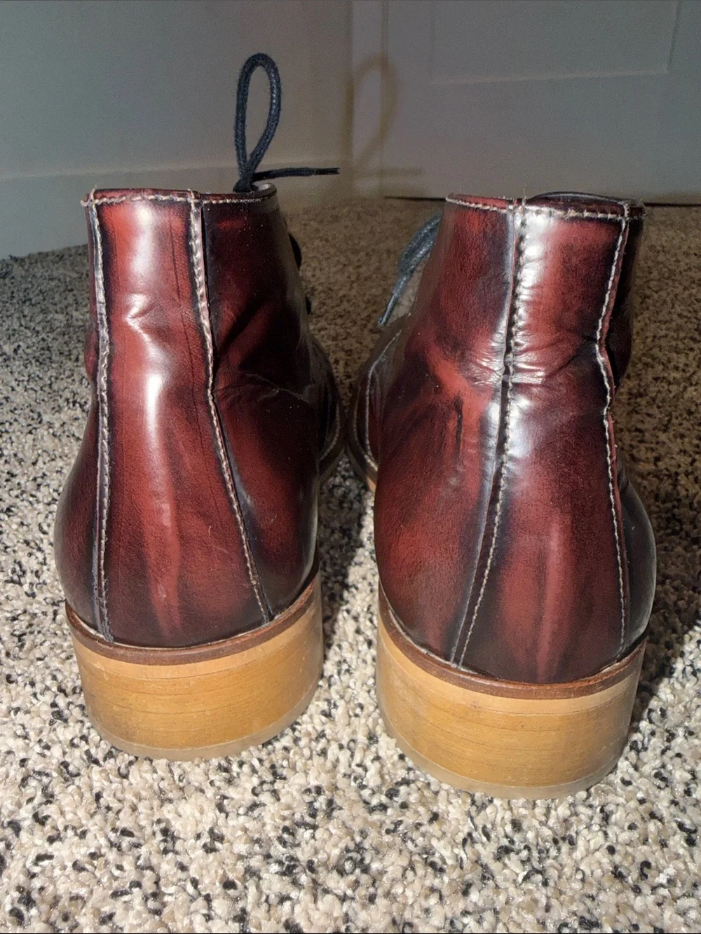 Dune London Men’s Chukka Boots Dark Brown Leather Men’s Size 13